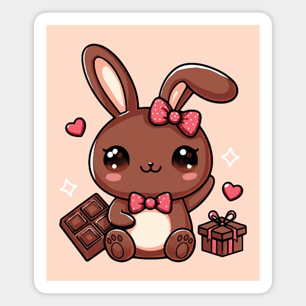 Chocolate Bunny Magnet by CreativeSage